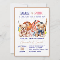 Invitation à la révélation du sexe du bébé ALL STA