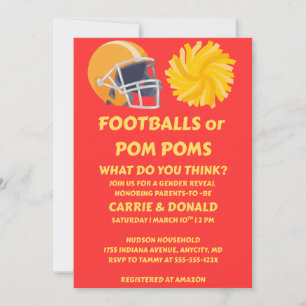 Invitation à la révélation du sexe 'Footballs ou P