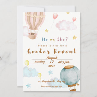 Invitation à la révélation du sexe Rose et Bleu