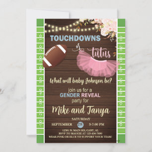 Invitation à la révélation du sexe Touchdowns ou T