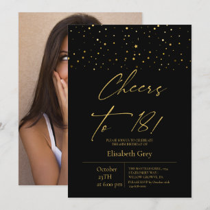 Invitation À la santé de 18⎮Or Moderne 18e Anniversaire