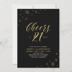 Invitation À la santé de 21 ans   Fête d'anniversaire 21 ans 