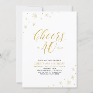 Invitation À la santé de 40 ans   Fête d'anniversaire de 40 a