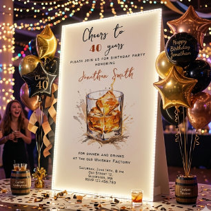 Invitation À la santé de... Fête au whisky anniversaire 