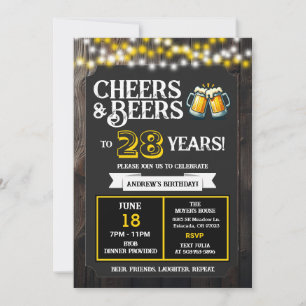 Invitation À la santé et bières pour les 28 ans de fête d'ann