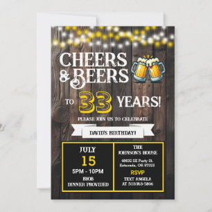 Invitation À la santé et bières pour les 33 ans de fête d'ann