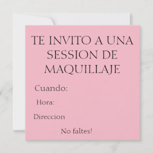 invitation à la session maquillaje