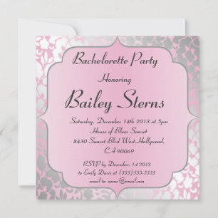 Invitation à la soirée Bachelorette rose pour bébé