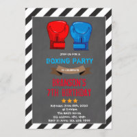 Invitation à la soirée boxe mignonne