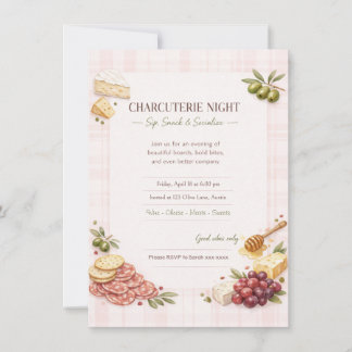 Invitation à la soirée Charcuterie entre filles