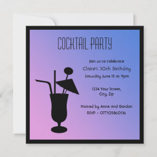 Invitation à la soirée cocktail Silhouette