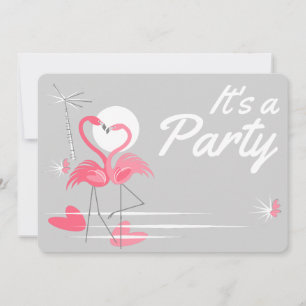 Invitation à la soirée d'amour des flamants roses