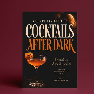 Invitation à la soirée de cocktails Halloween Afte