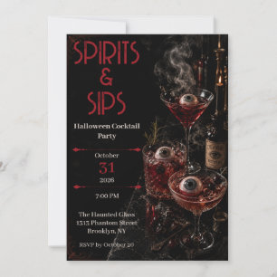 Invitation à la soirée de cocktails Halloween Spir