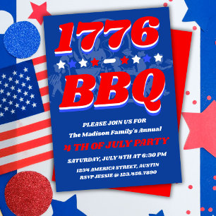 Invitation à la soirée de feu d'artifice du 1776 B