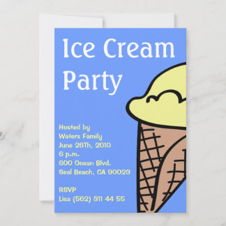 Invitation à la soirée de glaces