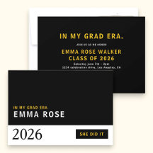 Invitation à la soirée de l'ère du dégradé typogra