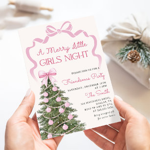 Invitation à la soirée de Noël entre filles
