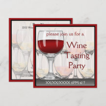 Invitation à la soirée dégustation de vin