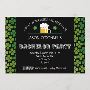 Invitation à la soirée d'enterrement de vie de gar