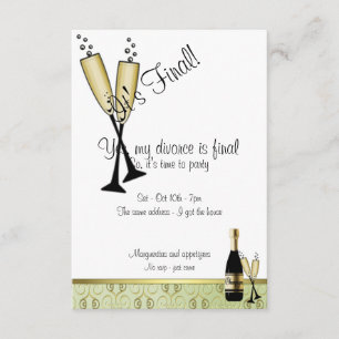 Invitation à la soirée Divorce Champagne