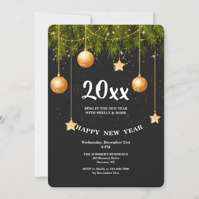 Invitation à la Soirée du Nouvel An (Devant)