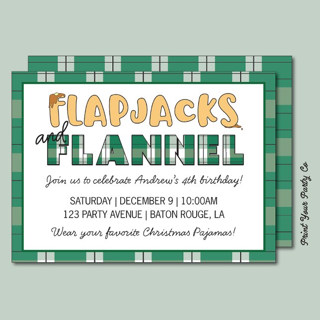 Invitation à la soirée Flapjacks & Flanelle (Créateur téléchargé)