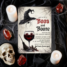 Invitation à la soirée Halloween Boos and Booze |