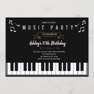 Invitation à la soirée Piano