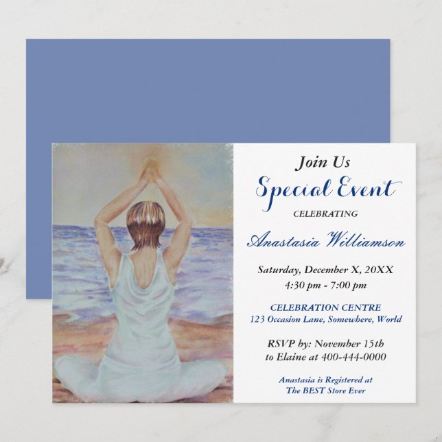 INVITATION À LA SOIRÉE RÉCONFORT ET SÉRÉNITÉ (Devant / Derrière)