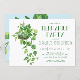 Invitation à la soirée Terrarium