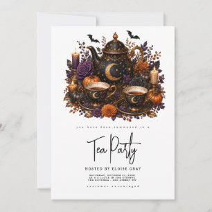 Invitation à la soirée thé Halloween