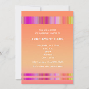 Invitation à la soirée Tropical Heat Summer Colors