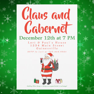 Invitation à la soirée vin de Noël Claus & Caberne