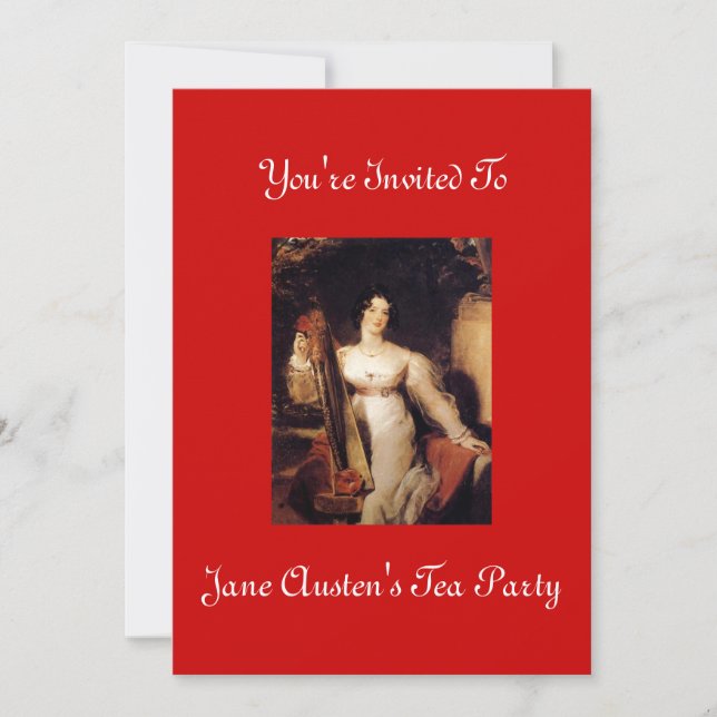Invitation à la Tea Party de Jane Austen 2 (Devant)