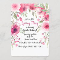 Invitation à la verrière florale rose