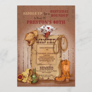 Invitation à l'affiche Western Recherché