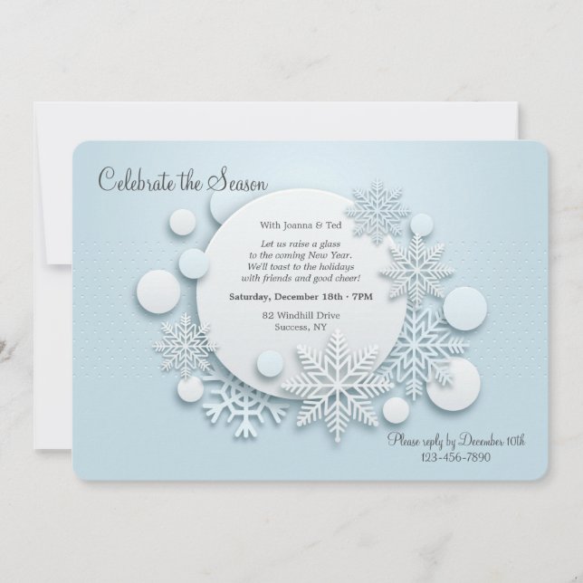 Invitation à laisser tomber la neige (Devant)