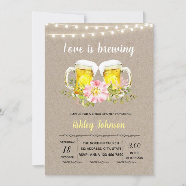 Invitation à l'amour de fiançailles est en train d (Devant)