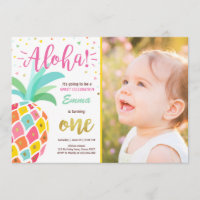Invitation à l'ananas Tropical Luau Hawaii
