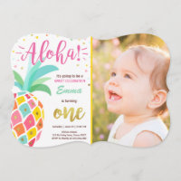 Invitation à l'ananas Tropical Luau Hawaii