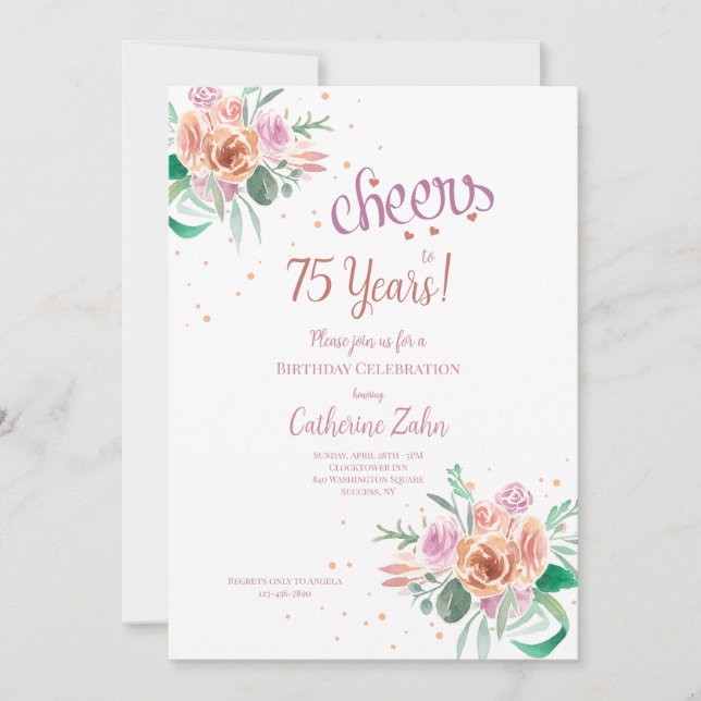 Invitation à l'anniversaire (Devant)