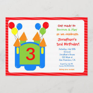 Invitation à l'anniversaire de Bounce House