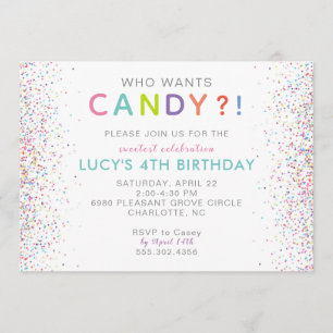 Invitation à l'anniversaire de Candy, qui veut des