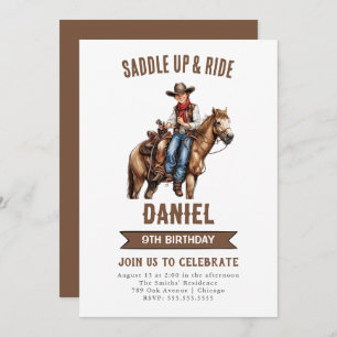 Invitation à l'anniversaire de Cowboy