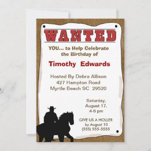 Invitation à l'anniversaire de Cowboy