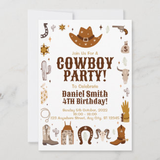 Invitation à l'anniversaire de Cowboy