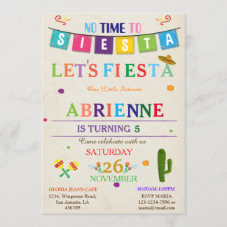 Invitation à l'anniversaire de Fiesta