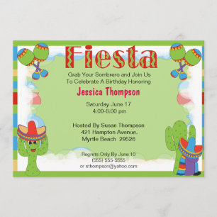 Invitation à l'anniversaire de Fiesta