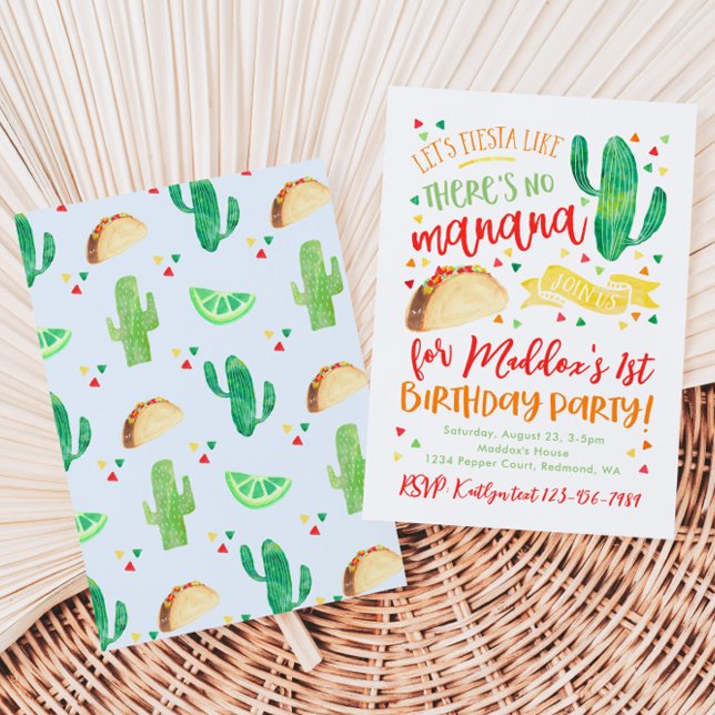 Invitation à l'anniversaire de Fiesta | Fiesta Par (Créateur téléchargé)